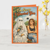 ゴースト化してすみませんでした 冗談謝罪カード - 個人用 カード (黄色い花)