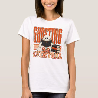 ゴースト化する人続出のブックデザイン・ハロウィンギフト Tシャツ