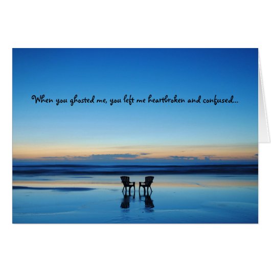 ゴースト化プッシュバック人間関係ブレイクアップカード (正面横)