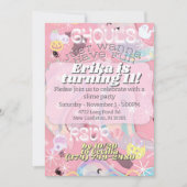 ゴースト達はパーティがしたい!パステルハロウィン招待状 招待状 (正面)