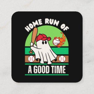 ゴースト野球選手ハロウィン スクエア名刺