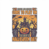 ゴースト ゴブリン ハロウィン おいで 遊び 十月 ほらあな シール (正面)