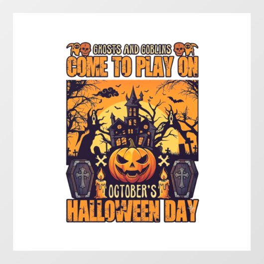 ゴースト ゴブリン ハロウィン おいで 遊ぼう 10月 ほら話 ウィンドウサイン (シート)