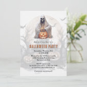 ゴースト ジャック・オ・ランタン スプーキーハロウィンパーティー 招待状 (スタンド正面)