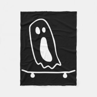 ゴースト スケートボード 楽ちんハロウィンコスチューム 滑稽なスケーター フリースブランケット