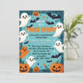 ゴースト・スリー・スピリット・ブー・デー・ハロウィン・バースデー 招待状 (スタンド正面)