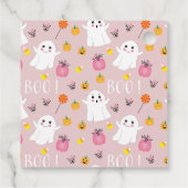 ゴースト ツイン ガール ベビー シャワー 感謝祭 ご好意タグ フェイバータグ (裏面)