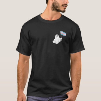 ゴースト トランスジェンダー ハロウィン トランスジェンダープライド ホール Tシャツ