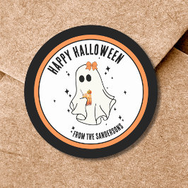 ゴースト ハッピー ハロウィン ラウンドシール