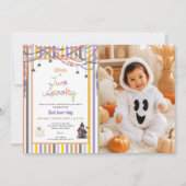 ゴースト ハロウィン おばけ 誕生日 2 枚の招待状 招待状 (正面)