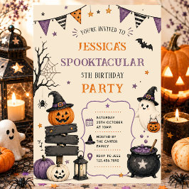 ゴースト ハロウィン お誕生日会 スプークタクラー パーティー 招待状