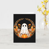 ゴースト ハロウィン フローラル カード (黄色い花)