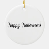ゴースト ハロウィン 黒 白 オレンジ ブー セラミックオーナメント (裏面)