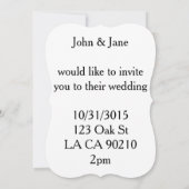 ゴースト ブラック ハロウィン ウェディング 招待状 (裏面)