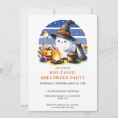 ゴースト ブー・タスティック キャンピング ハロウィンパーティー 招待状 (正面)