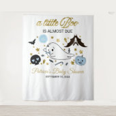 ゴースト リトル ブー ハロウィン ベイビー シャワーの背景 タペストリー (正面)