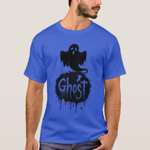 ゴースト - 恐ろしいホラー ドリッピング テキスト アート Tシャツ
