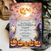 ゴースト、魔女 & かぼちゃのスペクタキュラー ハロウィン 招待状