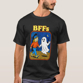 ゴーストBFFずっと一緒ハロウィン90年代スタイルヴィンテージ Tシャツ