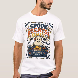 ゴーストDJ スプーキー ビンテージ エングレービング ハロウィン Tシャツ