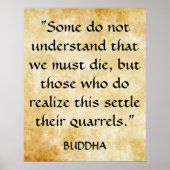 ゴータマブッダ感動的引用文 ポスター (正面)