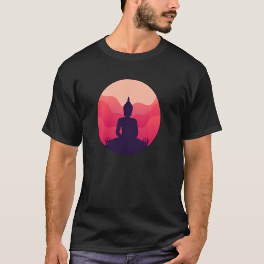ゴータマブッダ瞑想スピリチュアル禅Y Tシャツ (正面)