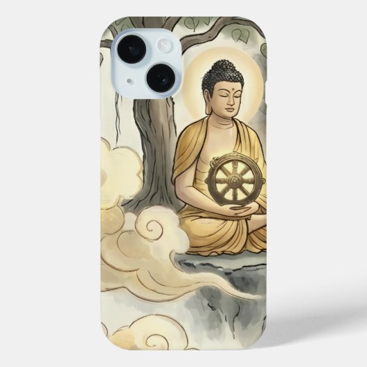 ゴータマ・ブッダ瞑想アートスマホケース - 平和 Case-Mate iPhoneケース (裏面)