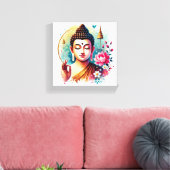 ゴータムブッダの芸術作品 キャンバスプリント (インサイチュ (リビング))