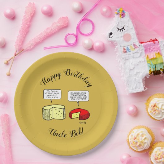 ゴーダとジャックチーズテイスティングバースデーパーティー ペーパープレート (パーティー)