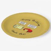 ゴーダとジャックチーズテイスティングバースデーパーティー ペーパープレート (アングル)