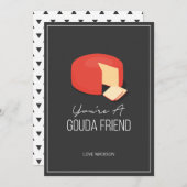 ゴーダフレンドおもしろいバレンタインラブチーズカード シーズンカード (正面/裏面)