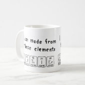 ゴーチエの周期表の名前のマグ コーヒーマグカップ (正面左)