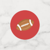 ゴーチームサッカーファンレッド&ブラックフェスティバルスポーツ コンフェッティ (スモール正面)