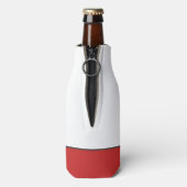 ゴーチームサッカーファンレッド&ブラックフェスティバルスポーツ ボトルクーラー (ボトル裏面)