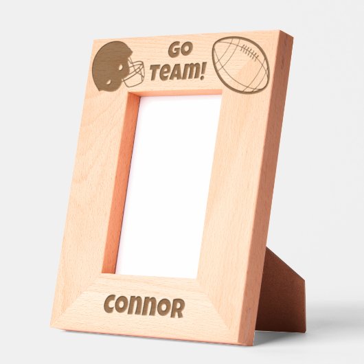 ゴーチームサッカー名前をカスタムする レーザー彫刻フレーム (左)