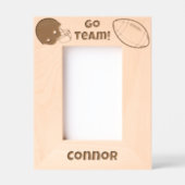 ゴーチームサッカー名前をカスタムする レーザー彫刻フレーム (正面)