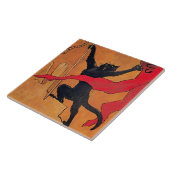 『ゴーデアムス・キャット』神通学者Steinlen著 タイル (側面)