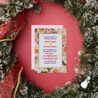 ゴーデンブロッサムズ：エレガントな箔押し花の招待状 箔招待状