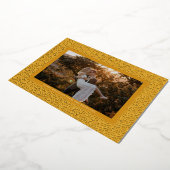 ゴーデン スターズ ボホ フォト ゴールド フォイル ホリデー カード (回転した状態)