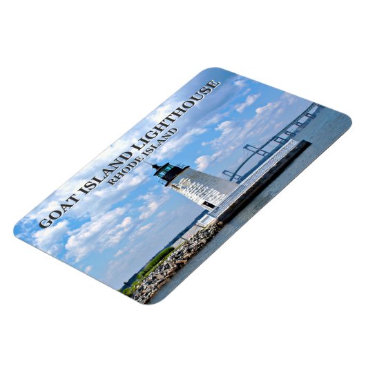 ゴートアイランドライトハウス、ロードアイランドフレキシマグネット マグネット (左側)
