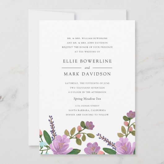 ゴートフローラ結婚式招待状 招待状 (正面)