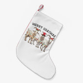 ゴートマスメリー動物ヤギ愛好家メリークリスマス スモールクリスマスストッキング (正面 (吊り時))