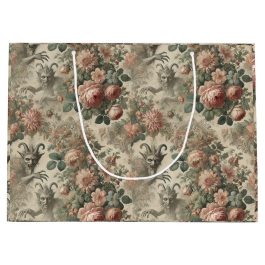 ゴートマンズガーデン – ゴシック民俗学デザイン ラージペーパーバッグ (正面)