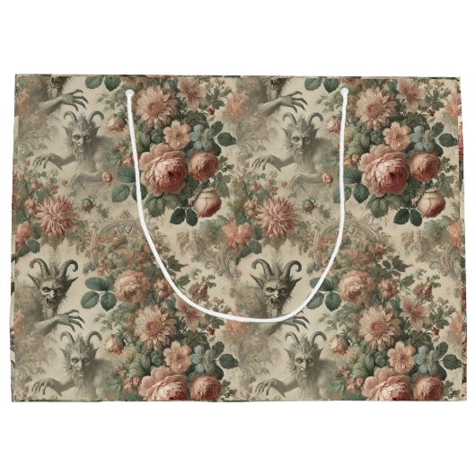 ゴートマンズガーデン – ゴシック民俗学デザイン ラージペーパーバッグ (裏面)