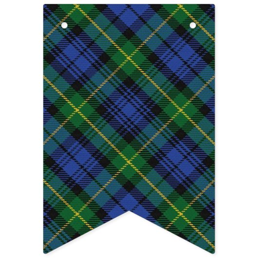 ゴードンの一族のタータンチェックのスコットランドの家 バンティングフラッグ (第1の旗)