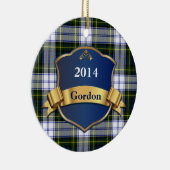 ゴードンの服のタータンチェック格子縞のカスタムなオーナメント セラミックオーナメント (右)