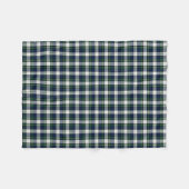 ゴードンクランブルー&ホワイトドレフォーマルスタータンチェック フリースブランケット (正面(横))