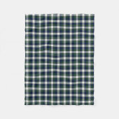 ゴードンクランブルー&ホワイトドレフォーマルスタータンチェック フリースブランケット (正面)