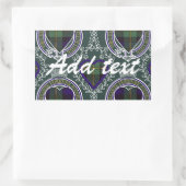 ゴードンスコットランドタータンチェック 長方形シール (バッグ)