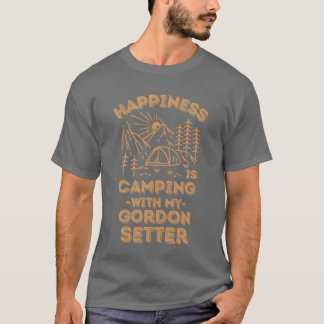 ゴードンセッターとキャンプのギフト Tシャツ